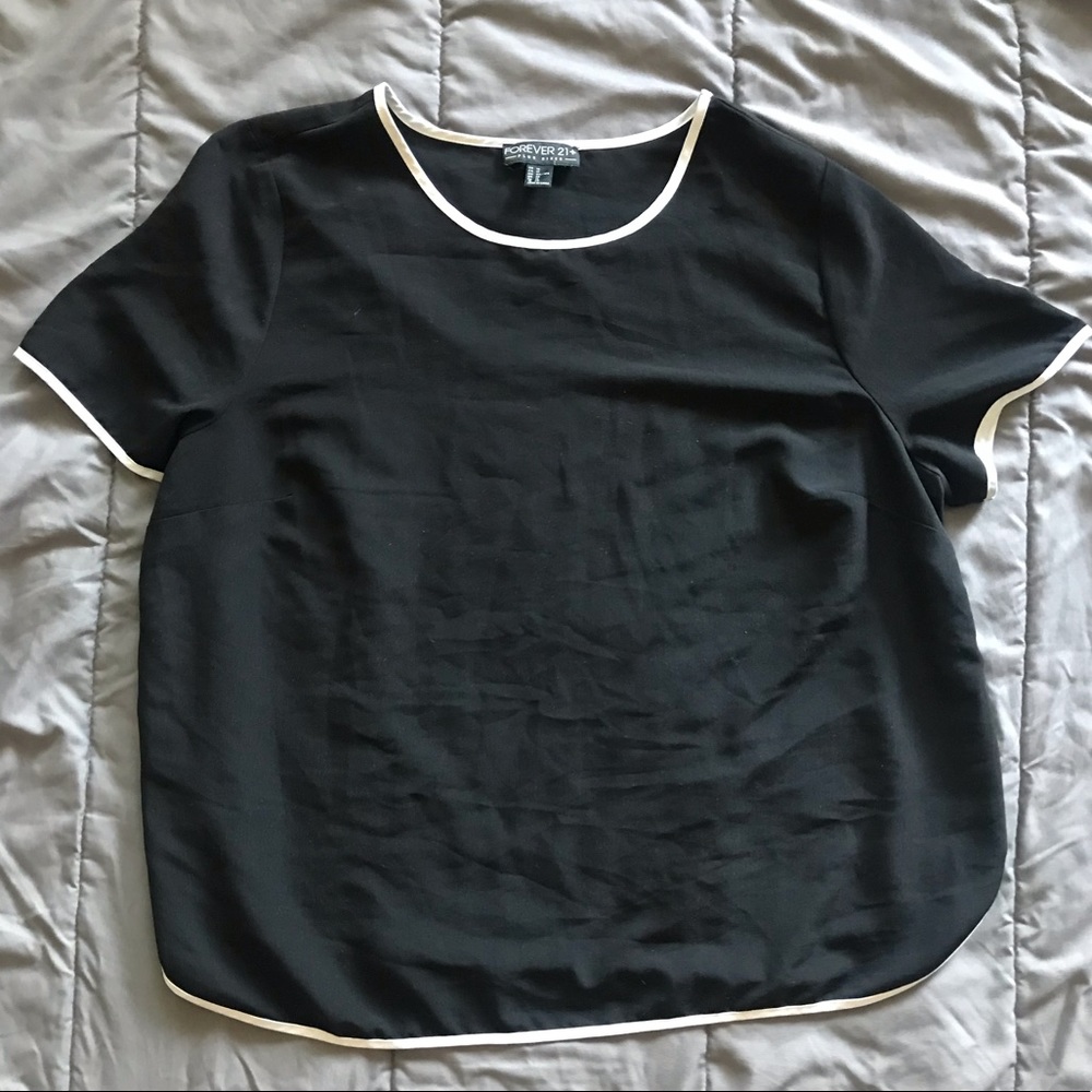 Black Short Sleeve Blouse